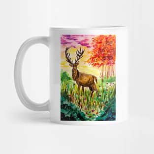 Deer in the Autumn Forest Mug